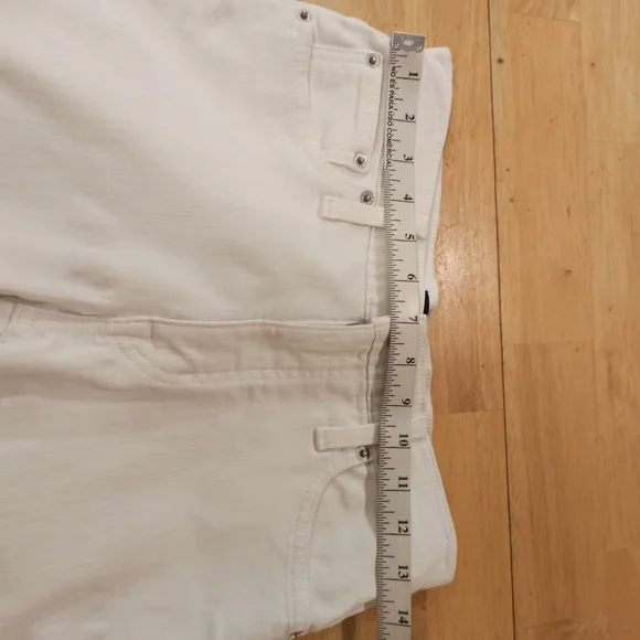 J Crew Flare Crop Jean in White Denim Signature Stretch Women's 25 - Picture 12 of 16